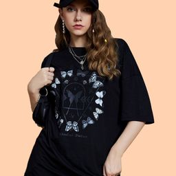 Christy World Women Graphic Printed Round Neck Oversized T-shirt-picture-45