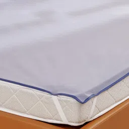 Home Centre Blue 130 TC Queen Bedsheet with Pillow Covers-image-15