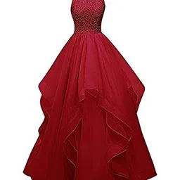 TILISM Girls Embellished Net Fit & Flare Maxi Dress-10