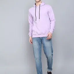 Mast & Harbour Men Hooded Cotton Antimicrobial Pullover Sweatshirt-image-33