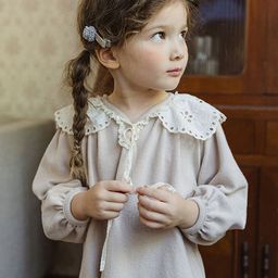 LULU & SKY Tie-Up Neck Cotton Top-52