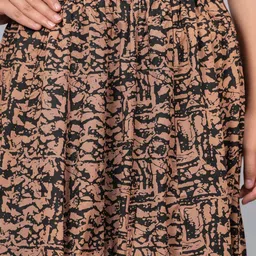 Clothy N Wave Abstract Printed Flared Maxi Skirts image 2