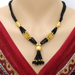 COLOUR OUR DREAMS Gold-Plated Brass Mangalsutra-61