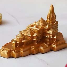 Webelkart Yellow Ram Mandir Ayodhya Temple Showpiece-image-56
