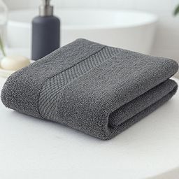Earthy Fables Grey Combed Cotton 600 GSM Bath Towel-image-47