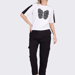 SMSHOPMORE Printed Round Neck Pure Cotton T-Shirt With Trouser-picture-45