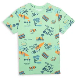 Gini and Jony Boys Conversational Printed Round Neck Cotton T-shirt-45