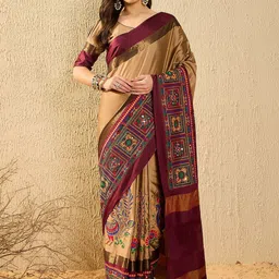 SERONA FABRICS Floral Embroidered Banarasi Saree-image-76