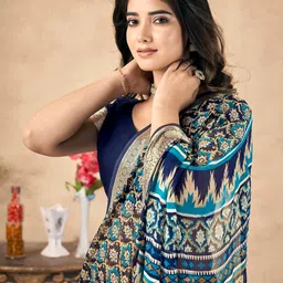 all about you Floral Pure Chiffon Saree-18