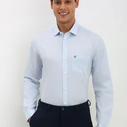 Allen Solly Men Spread Collar Micro Ditsy Printed Cotton Slim Fit Formal Shirt-image-68