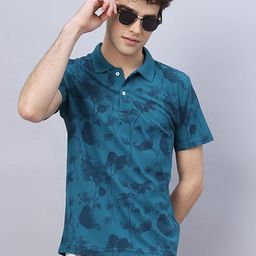 RELANE Floral Printed Polo Collar Cotton T-shirt-image-75
