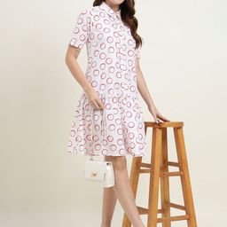 Ranng Label Short Dress with Prints-image-0