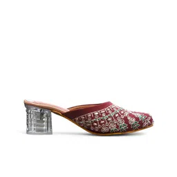 Anouk Embellished Block Open Back Sandals image 4