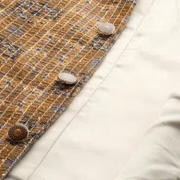 MANQ Ethnic Motifs Printed Sequinned Nehru Jacket image 2