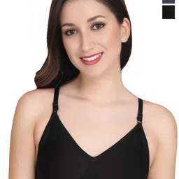 Liigne Women Pack Of 2 Full Coverage Lightly Padded Non-Wired Cotton T-shirt Bra-picture-18