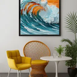 999Store Green & Off White Colorful Bouquet Canvas Wall Art-28