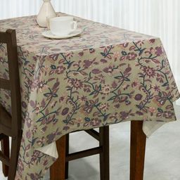 Myntra Elegant Homes Green Floral Cotton 6-Seater Table Cover-image-79