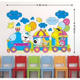 LANSTICK Blue & Yellow Cartoon Printed Heat Resistant Wall Sticker-8