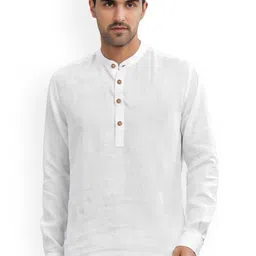 Vida Loca Band Collar Cotton Straight Short Kurta-picture-17