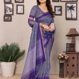 vj fashion Ethnic Motifs Zari Silk Cotton Chettinad Saree-picture-15