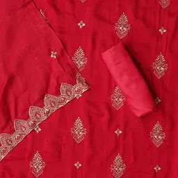 SHADOW & SAINING Embellished Jam Cotton Unstitched Dress Material-image-10