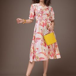 DressBerry Women Printed Fit & Flare Dress-picture-30