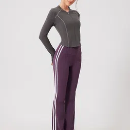 LULU & SKY Women Flared High-Rise Trousers-picture-25
