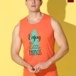 WOOSTRO Pack Of 2 Printed Combed Cotton GymInnerwear VWS26(ENJOY ORANGE)(RUN MAROON)-image-99