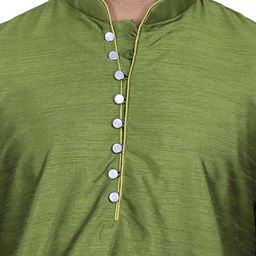 REFULGENT Men Regular Dupion Silk Kurta with Pyjamas image 2