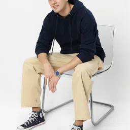 Mast & Harbour Men Solid Hooded Cotton Anti Odour Sweatshirt-picture-4