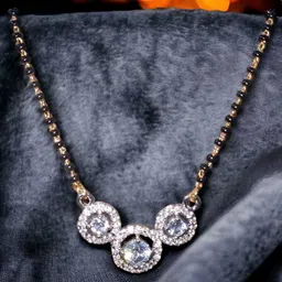 AanyaCentric Gold-Plated Artificial Stones Mangalsutra-34