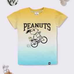 YK X Minute Mirth Boys Ombre Effect Peanuts Printed T-shirt-19