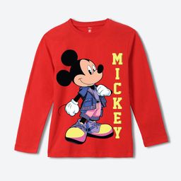 YK Disney Boys Mickey Mouse Printed Pure Cotton Applique T-shirt-19