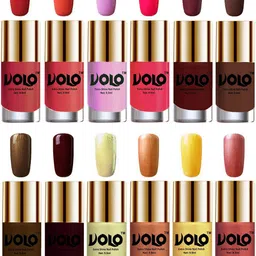 VOLO Set Of 12 Extra Shine Nail Polish- 9.9ml Each-Combo-No-289-12