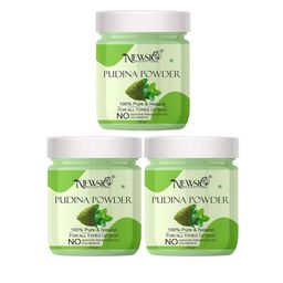 Newsio Set Of 3 100% Pure & Natural Pudina Powder For Hair & Skin - 100 g Each-10