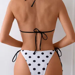 Plus Curvves Printed Triangle Side Tie Adjustable Bikini Set image 2