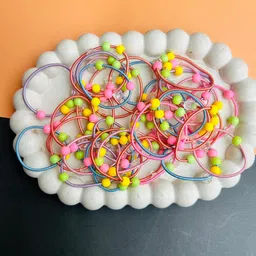 Radhya Accessories Women Pack of 40 Rainbow Pop Sleek 5 cm Hairties Set-image-67