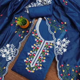 KALINI Embroidered Unstitched Dress Material-picture-23