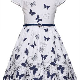 Funshine Kids-Girls 1Floral Print Fit & Flare Knee Length Dress-image-62