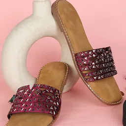 Ishransh Women Embellished Party Open Toe Flats-image-50