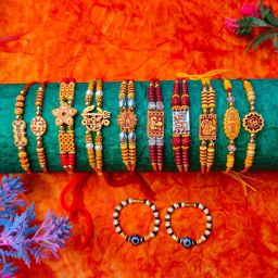 Religious 73 Mauli Thread Rakhi, Bracelet Set-13
