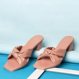 Looper Women Cross Strap Knot Block Heel Sandals-15