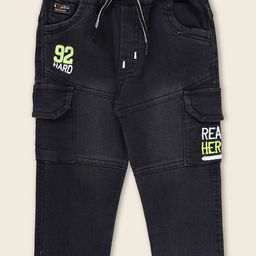 Wish Karo Boys Stretchable Light Fade Cargo Style Jeans-picture-41