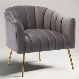 nestroots Grey & Gold-Toned Wooden Lounge Chair-image-13