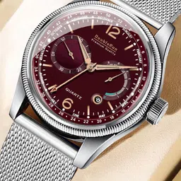 DOUBLERUN Men Dial & Bracelet Style Straps Analogue Multi Function Watch H05N8002-14