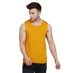 WOOSTRO Men Anti-Microbial Innerwear Vests RS26 PLAIN MUSTARD-image-27