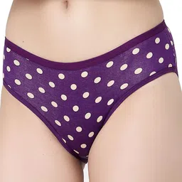 Docarel Women Printed Hipster Briefs Yummy Panty-Purple-image-49