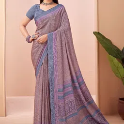 DIVASTRI Geometric Printed Saree-image-60