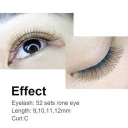 NAGARAKU Brown Automatic Flower W Shape Bloom 3D Premade Fans Eyelash Extensions - Curl C image 4
