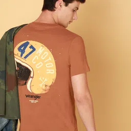 Wrangler Graphic Printed Cotton T-Shirt-image-95